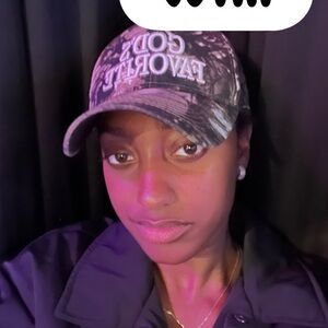 Camouflage Cap with Embroidered Text